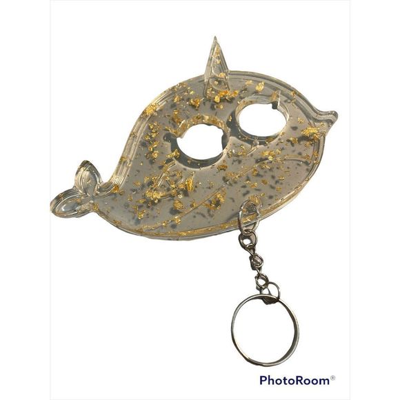 Handmade adorable narwhal keychain - Picture 1 of 4